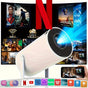 HY300 Pro mini portable projector, native 1280 * 720P support 4K / 350ANSI smart projector, with WiFi 6 BT V1106-HRTY-001