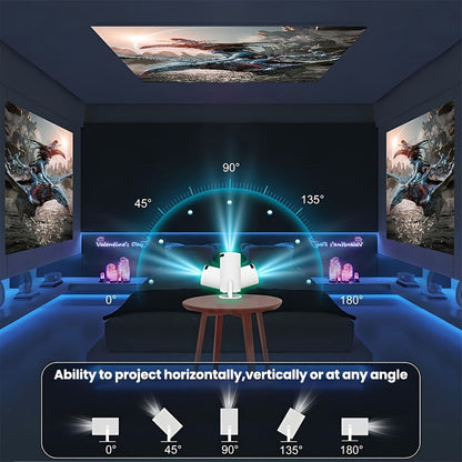 HY300 Pro mini portable projector, native 1280 * 720P support 4K / 350ANSI smart projector, with WiFi 6 BT V1106-HRTY-001