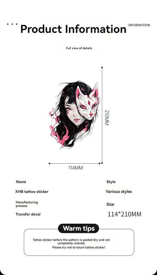 4PCS Half Arm Tattoo Sticker Resin Anime Colorful Waterproof One-time Tattoo Sticker V1106-WST-001