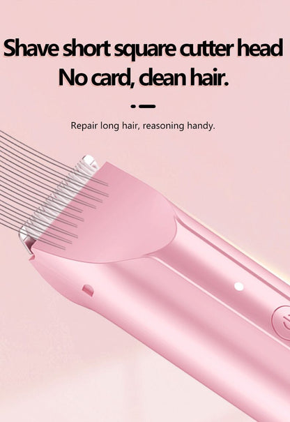 2-in-1 Waterproof Body Trimmer & Shaver – 3mm/6mm Guide, Floating Head, Painless Hair Removal for Women - Pink - Size 20cm