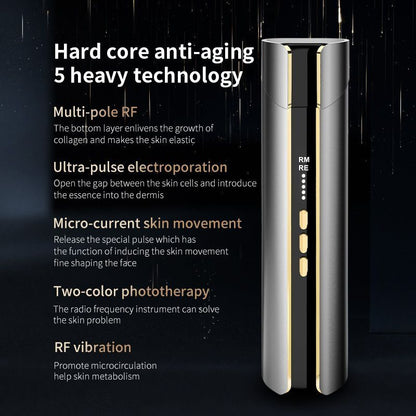5-in-1 RF Beauty Device with EMS, LED & Vibration for Face Lifting, Anti-Aging & Essence Absorption