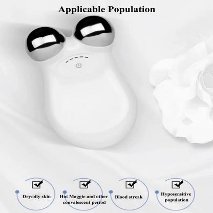 Microcurrent Facial Device,Enhances The Ability to Lift The Face and Tighten The Skin,Facial Wrinkle Equipment - White - Size 106mm