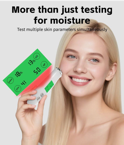 Professional Skin Moisture Tester, Digital Facial Oil Detector, High Precision Skin Hydration Analysis Meter, Hydration monitor,Portable Skin Analyzer with LCD Display & Fluorescent Agent Detection