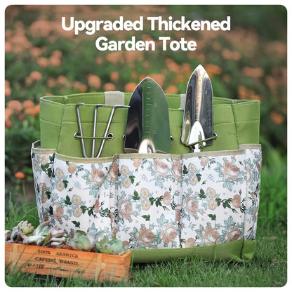 Complete Garden Tool Set with Tote Bag-Green V1107-119-33814