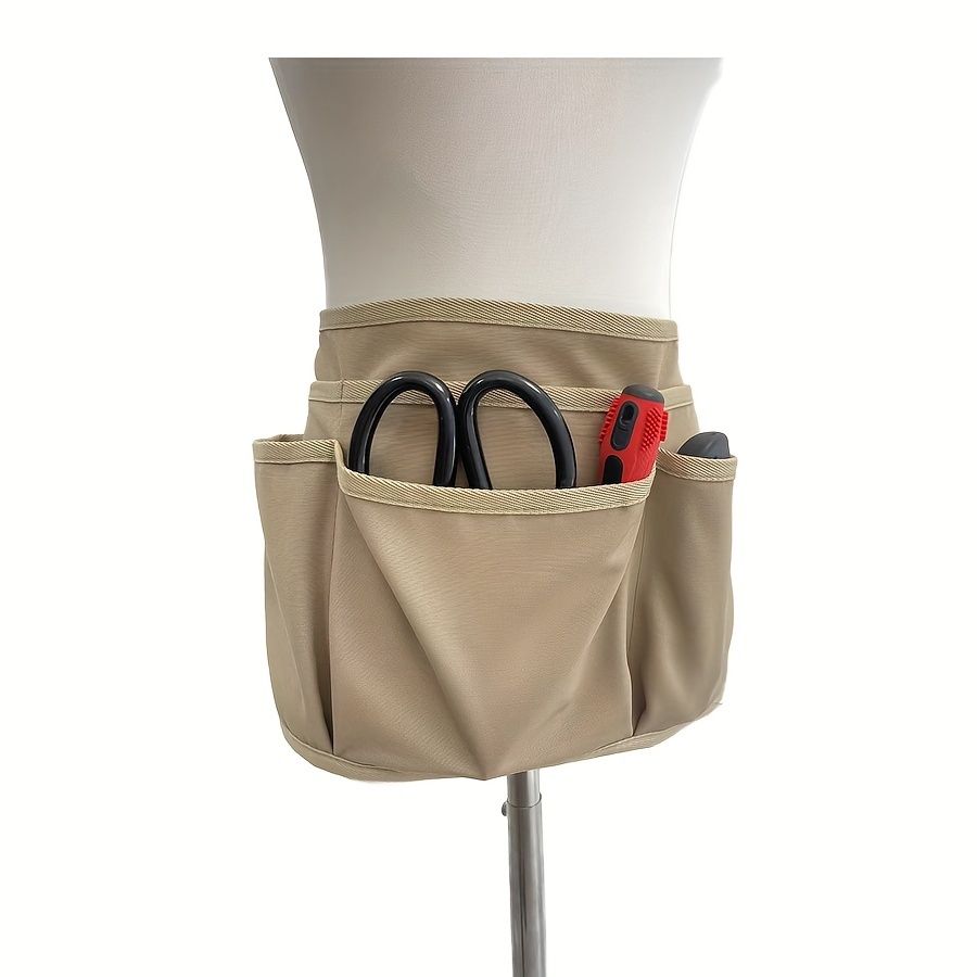 Gardening Tool Waist Pouch with Multiple Pockets-Beige V1107-119-76263