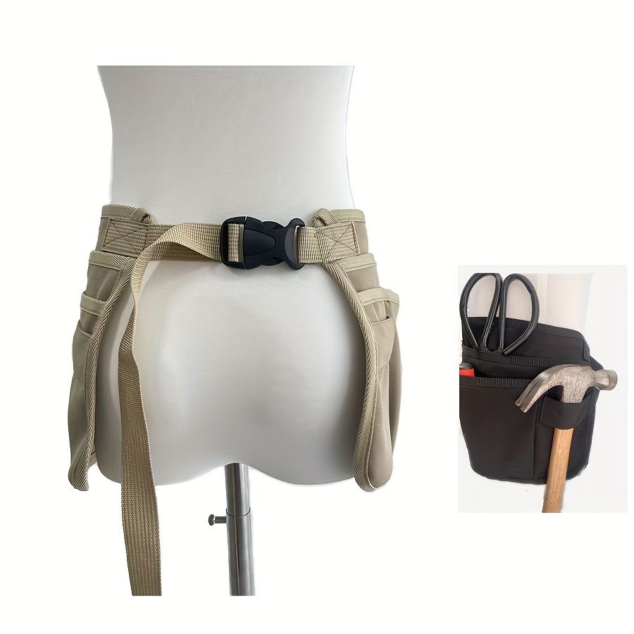 Gardening Tool Waist Pouch with Multiple Pockets-Beige V1107-119-76263
