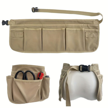 Gardening Tool Waist Pouch with Multiple Pockets-Beige V1107-119-76263