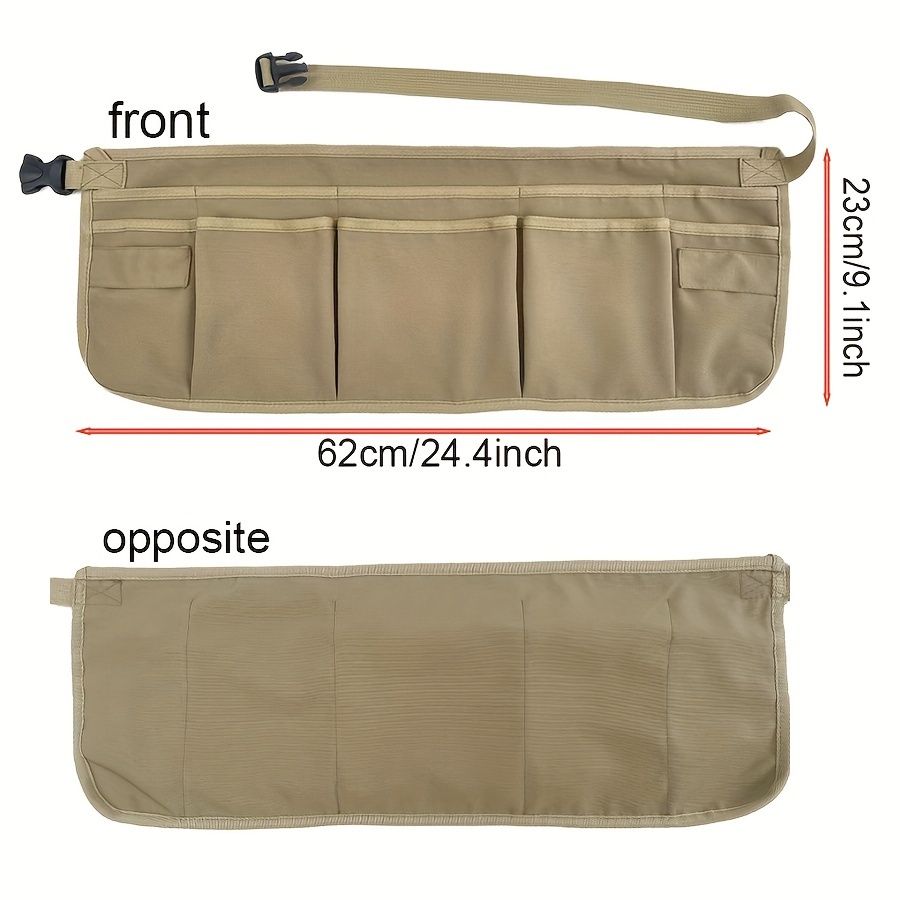 Gardening Tool Waist Pouch with Multiple Pockets-Beige V1107-119-76263
