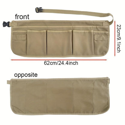 Gardening Tool Waist Pouch with Multiple Pockets-Beige V1107-119-76263