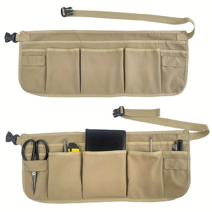 Gardening Tool Waist Pouch with Multiple Pockets-Beige V1107-119-76263