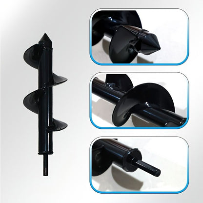 High-Strength Steel Garden Auger Drill Bit for Planting and Digging-Black V1107-119-BLA-38998