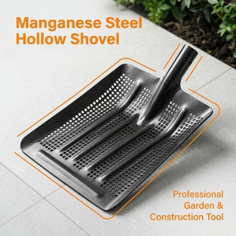 Stainless Steel Garden Sieve Shovel for Soil and Compost Screening-Grey V1107-119-GRA-57978