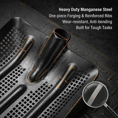 Stainless Steel Garden Sieve Shovel for Soil and Compost Screening-Grey V1107-119-GRA-57978