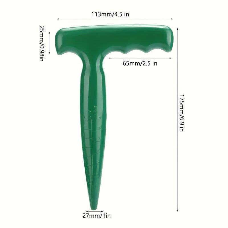 2-Piece Garden Plant Transplanter and Dibber Set for Australian Gardens-Green V1107-119-GRE-62557