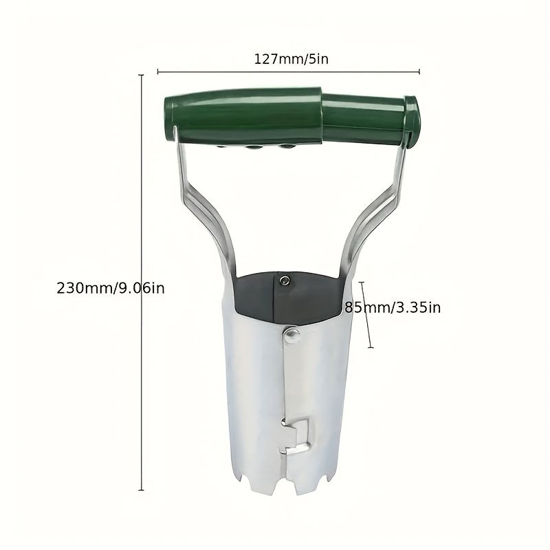 2-Piece Garden Plant Transplanter and Dibber Set for Australian Gardens-Green V1107-119-GRE-62557