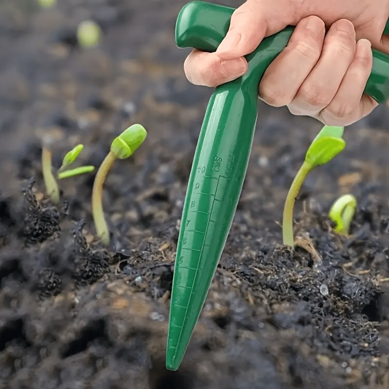 2-Piece Garden Plant Transplanter and Dibber Set for Australian Gardens-Green V1107-119-GRE-62557
