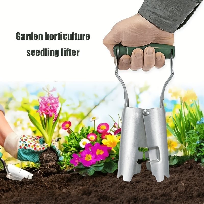 2-Piece Garden Plant Transplanter and Dibber Set for Australian Gardens-Green V1107-119-GRE-62557
