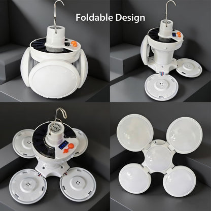 Solar Bulb Light LED Light Solar Panel Lithium Batteries 5 Working Modes USB