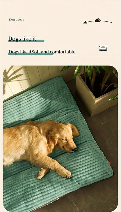 Warm Dog Bed Washable Pet Bed Non-Slip Dog Bed High Backrest Dog Bed Thick Dog - Green - Size 47*37.4in