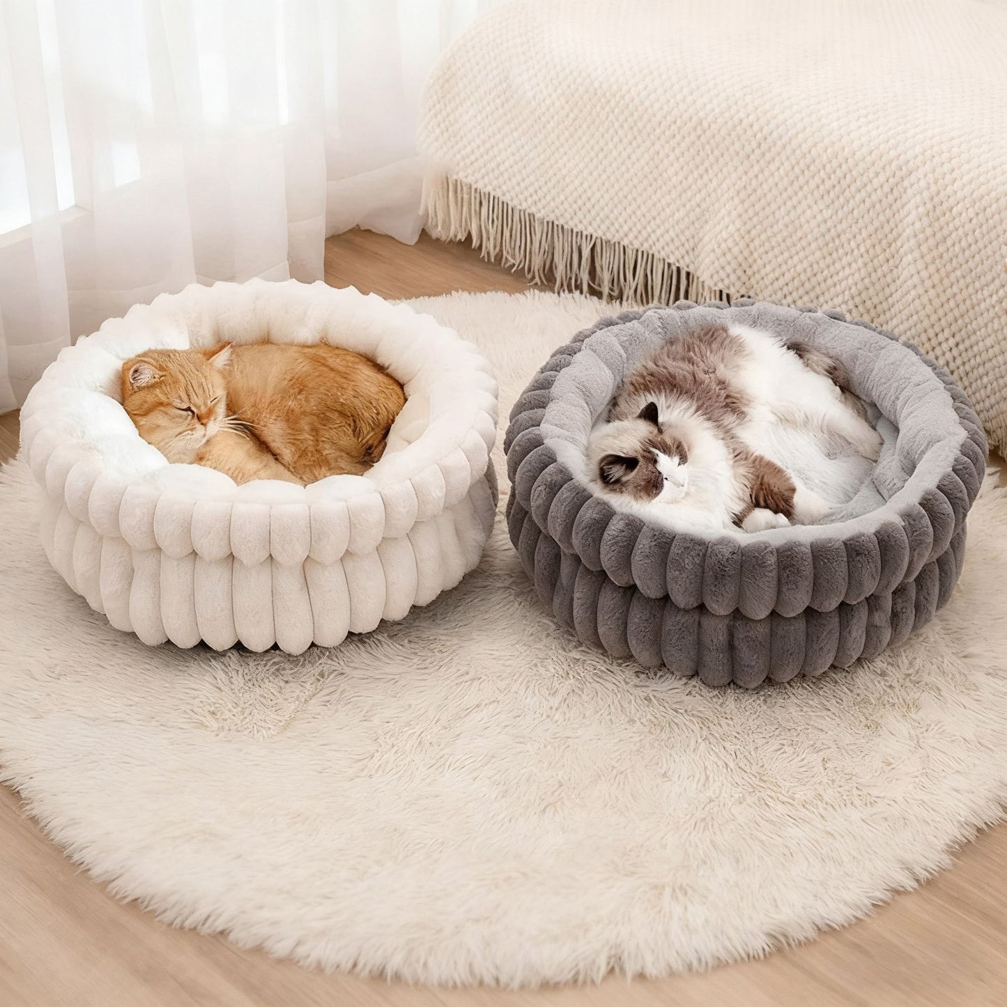plush cat bed, cat comfort bed, anti-static cat bed, high quality cat bed, cat resting place, pet bed V1107-136-52372