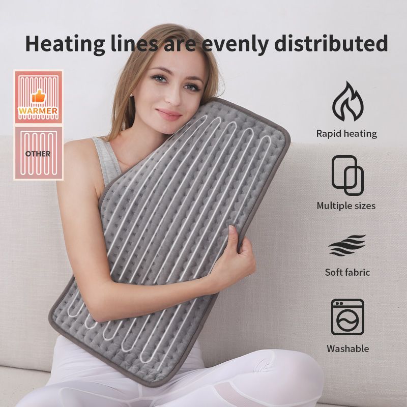 Heated Pad Zero-Gravity Pad Temperature Control Timer Winter Warmth Suitable for both humans and pets - Gray - Size 30cm*60cm