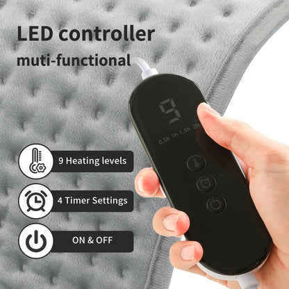 Heated Pad Zero-Gravity Pad Temperature Control Timer Winter Warmth Suitable for both humans and pets - Gray - Size 40cm*76cm