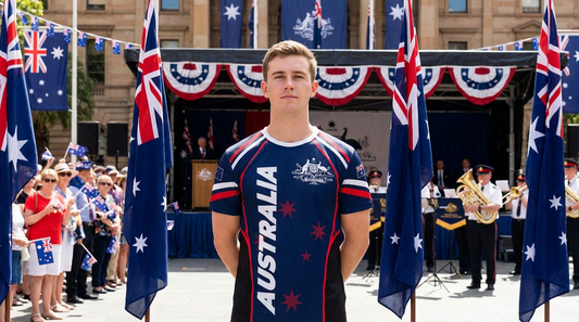 Australian National Emblem & Flag Print Unisex O-Neck Short Sleeve T-Shirt Summer Breathable Cotton-Blend V1107-ADLYYHGQTX2-S