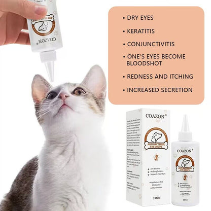 pet products Pet products COAZON, Eye Stain Remover for Dogs and Cats, Dry Eyes, Keratitis V1107-ANTIBACTERIAL EYE DROPS