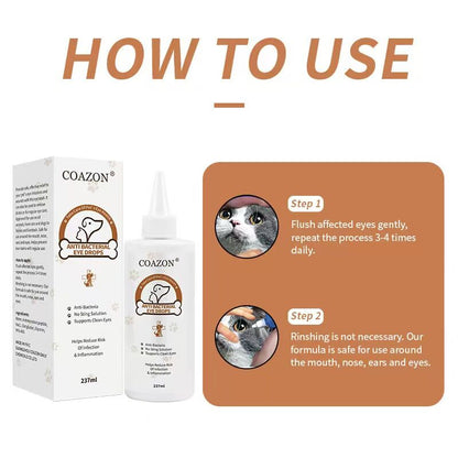 pet products Pet products COAZON, Eye Stain Remover for Dogs and Cats, Dry Eyes, Keratitis V1107-ANTIBACTERIAL EYE DROPS