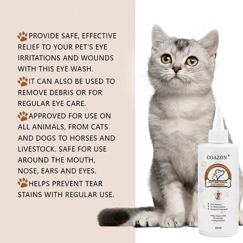 pet products Pet products COAZON, Eye Stain Remover for Dogs and Cats, Dry Eyes, Keratitis V1107-ANTIBACTERIAL EYE DROPS