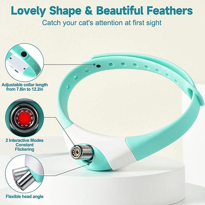 Automatic Laser Cat Collar Toy: Rechargeable Interactive Red Light Toy for Australian Indoor Cats & Kittens V1107-AUTOMATIC LASER CAT COLLAR TOY