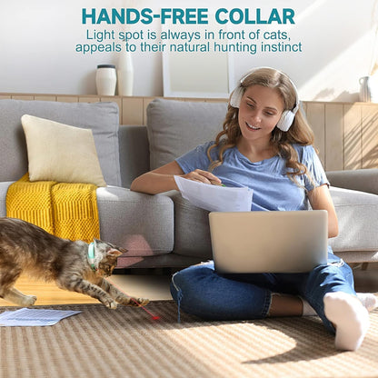 Automatic Laser Cat Collar Toy: Rechargeable Interactive Red Light Toy for Australian Indoor Cats & Kittens V1107-AUTOMATIC LASER CAT COLLAR TOY