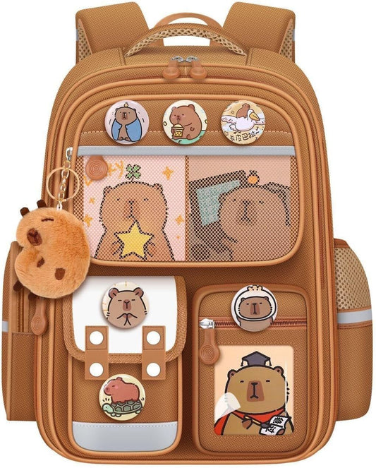 Cute Capybara Backpack with Chic Case and More Pins Ita Bag Cartoon Laptop Travel Utility Funny Going Out V1107-BACKPACK-LARGE