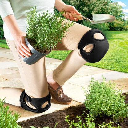 Black Gardening Knee Pads (2-Pack): Ultra-Thick Memory Foam, Adjustable Straps - Ideal for Gardening, V1107-BLACK GARDENING KNEE PADS
