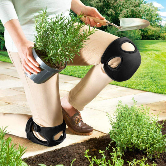 Black Gardening Knee Pads (2-Pack): Ultra-Thick Memory Foam, Adjustable Straps - Ideal for Gardening, V1107-BLACK GARDENING KNEE PADS