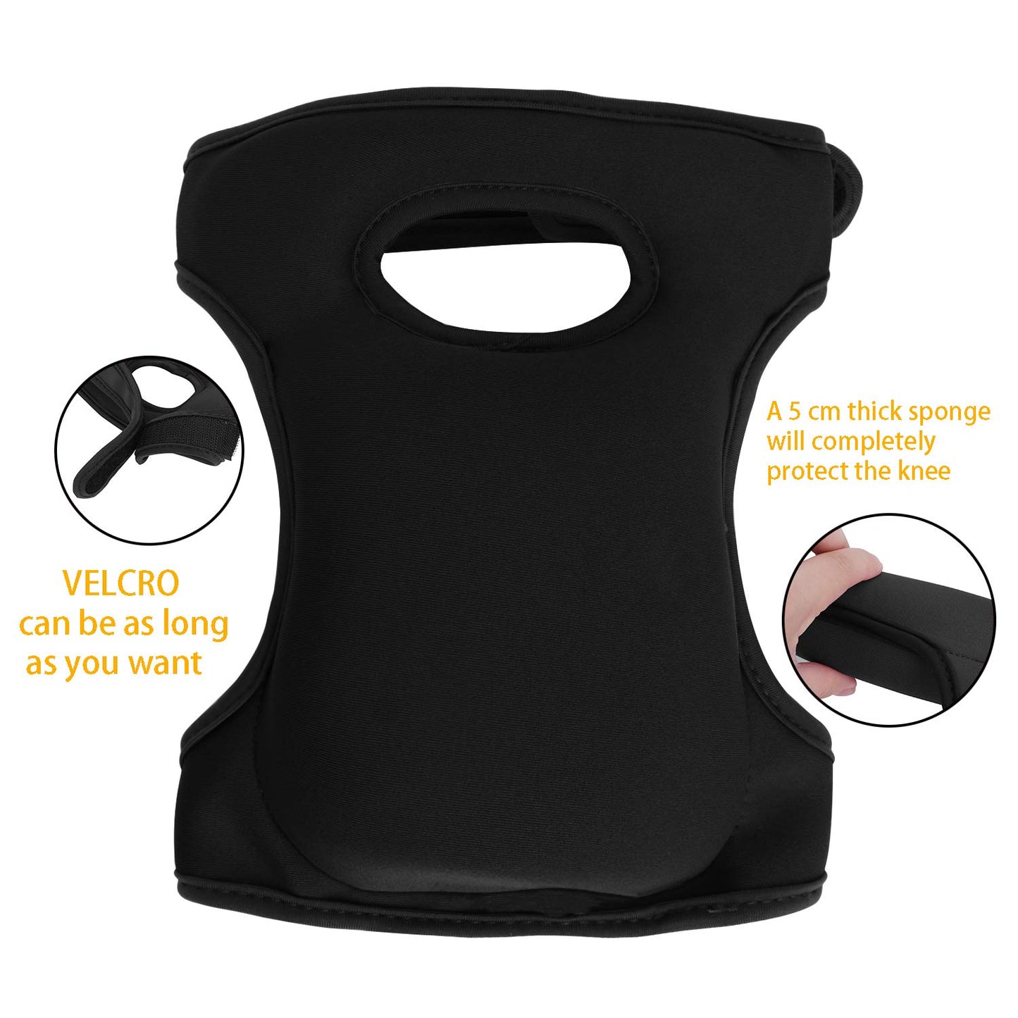 Black Gardening Knee Pads (2-Pack): Ultra-Thick Memory Foam, Adjustable Straps - Ideal for Gardening, V1107-BLACK GARDENING KNEE PADS