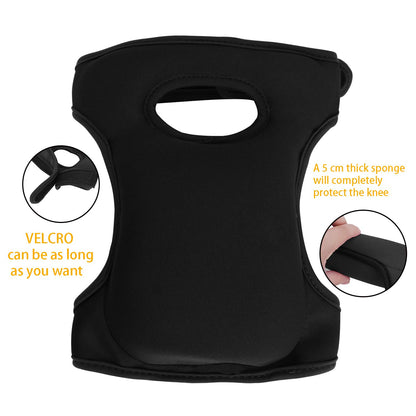 Black Gardening Knee Pads (2-Pack): Ultra-Thick Memory Foam, Adjustable Straps - Ideal for Gardening, V1107-BLACK GARDENING KNEE PADS