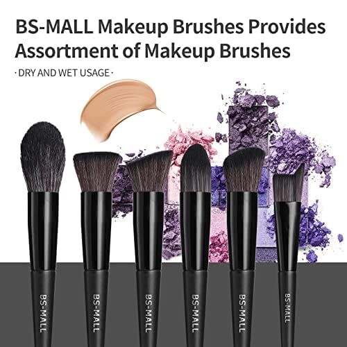 Black Professional Makeup Brush Set (18-Piece): Cruelty-Free, Versatile for Foundation, Blush & Eyeshadow, V1107-BLACK PROFESSIONAL MAKEUP BRUSH SET