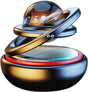 Black Solar-Powered Rotating Car Air Freshener: Space-Themed Dashboard Decor with Ocean Scent & 16 Cologne V1107-BLACK SOLAR-POWERED ROTATING CAR AIR FRESHENER