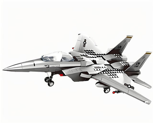 Christmas gift F-15 Eagle Fighter Jet Building Blocks Set, 223 Pieces Military Aircraft Model Kit for Kids & V1107-BUILDING BLOCK TOYF15