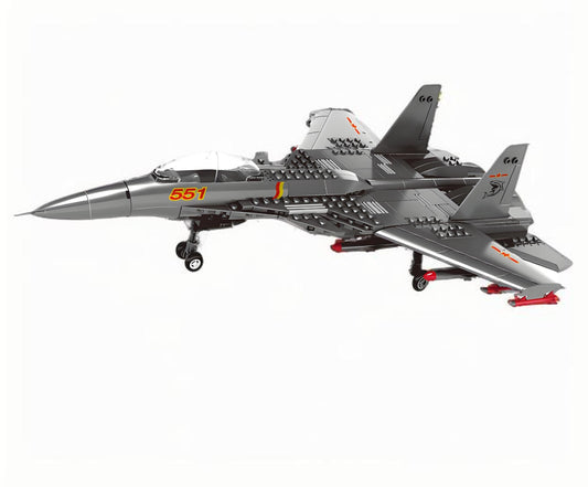 Christmas gift J-15 Carrier-Based Fighter Jet Building Blocks Set, 272 Pieces Military Aircraft Model Kit for V1107-BUILDING BLOCK TOYJ15