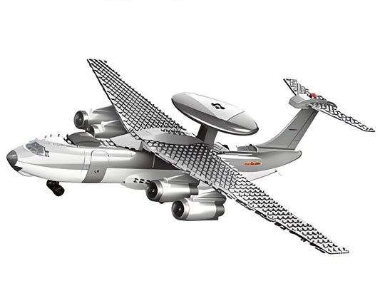 Christmas gift KJ2000 Airborne Early Warning Aircraft Building Blocks Set, 199 Pieces Military Model Kit for V1107-BUILDING BLOCK TOYKJ2000