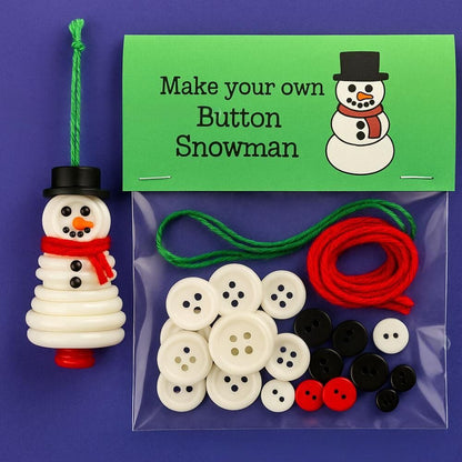 Christmas gift Christmas Button Ornament - Festive Santa Design Craft Kit (Santa Claus) V1107-BUTTON CHRISTMAS ORNAMENT-SANTA CLAUS