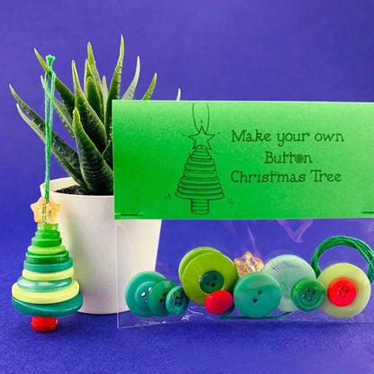 Christmas gift Christmas Button Ornament - Festive Santa Design Craft Kit (Snowman) V1107-BUTTON CHRISTMAS ORNAMENT-SNOWMAN