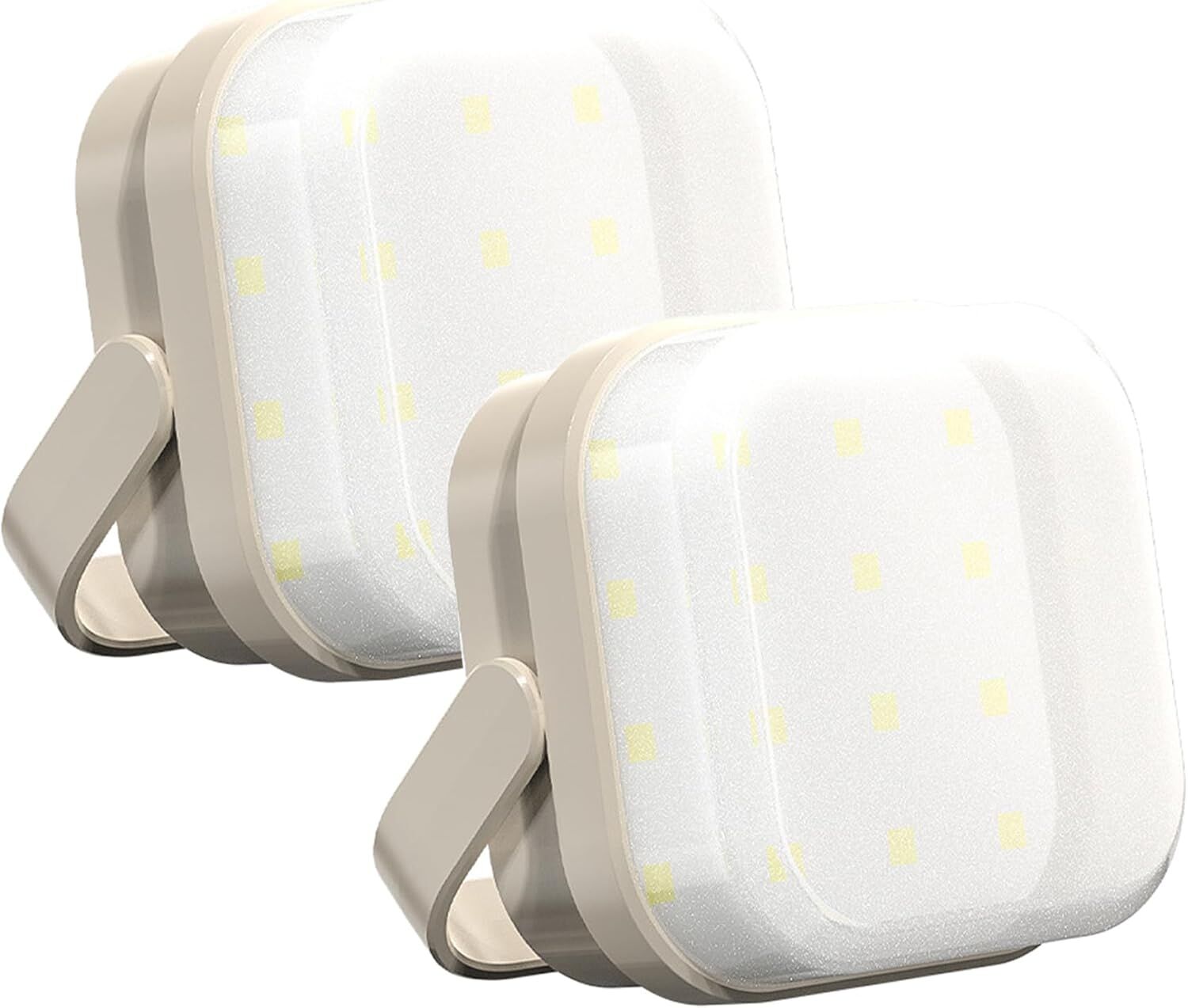 2-Pack LED Night & Emergency Lights - Mini Portable with 3 Modes for Home, Bedrooms, Power Outages & Backup, V1107-CAMPING LIGHTS