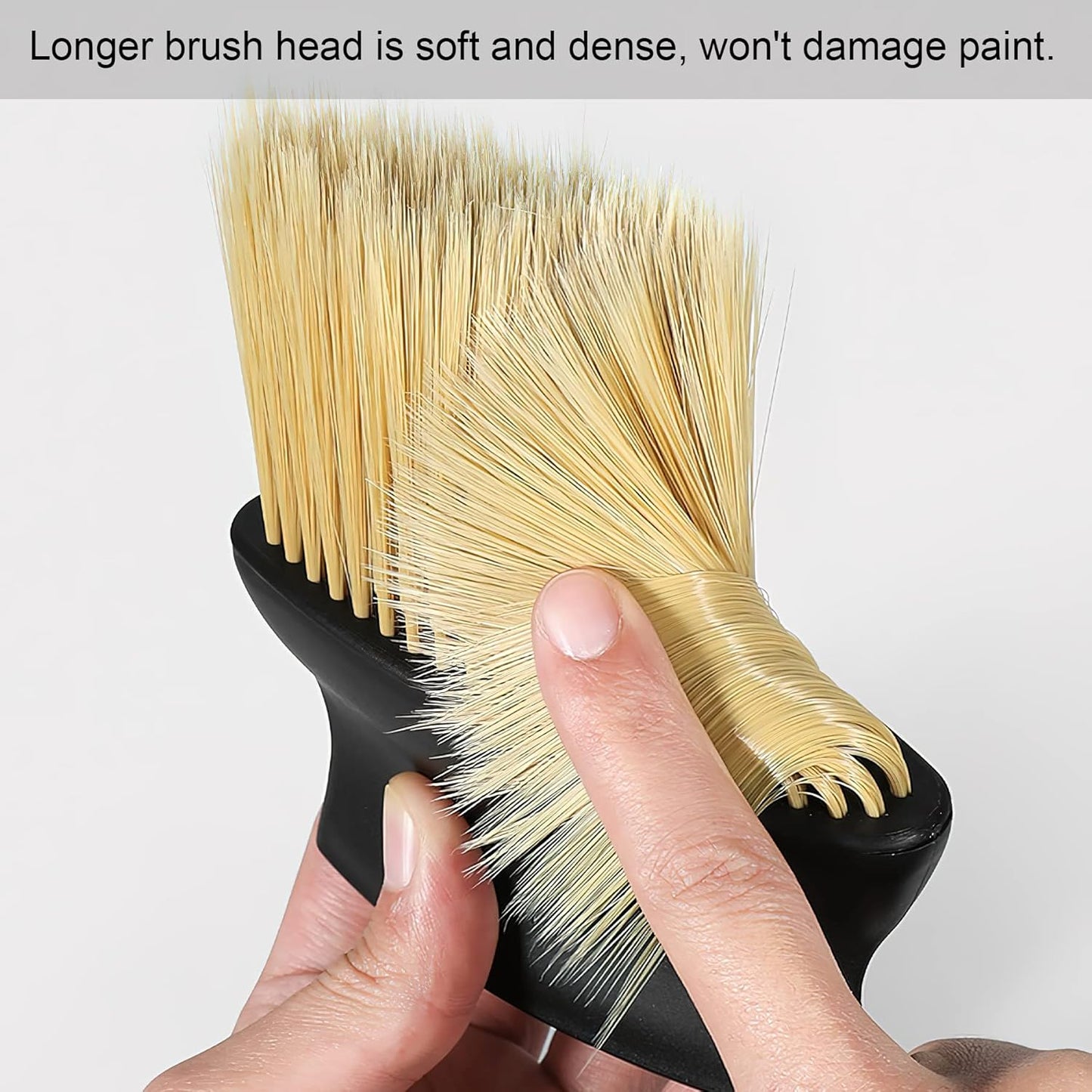 Yellow & Black Car Detailing Brush Set (2-Pack): Soft Bristle Dust Cleaners for Air Vents, Dashboard & Home V1107-CAR DETAILING BRUSH SET