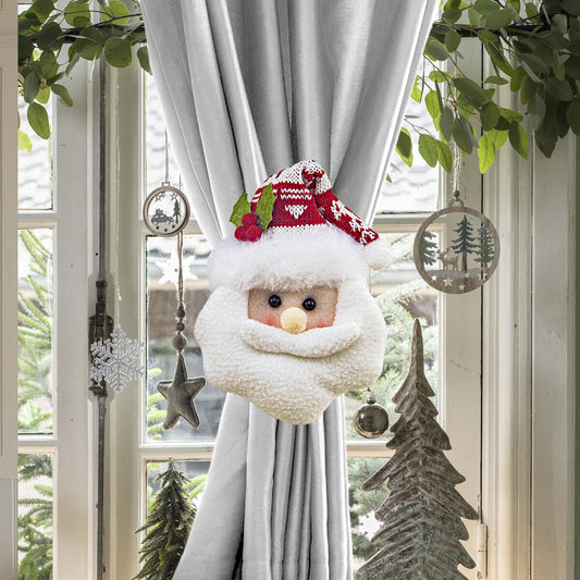 Christmas gift Warm Christmas Atmosphere - Festive Curtain Tie Decorations - Santa & Snowman Designs - Cozy V1107-CHRISTMAS CLK1-SANTA CLAUS