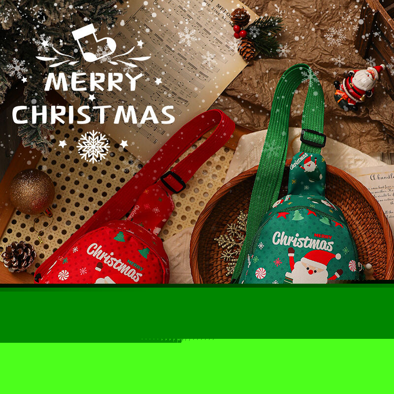 Christmas gifts Aussie Christmas Sling Bag -Santa-Themed, Adjustable & Compact for Festive Gifting & V1107-CHRISTMAS SLING BAG1-GREEN