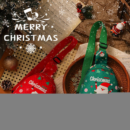 Christmas gifts Aussie Christmas Sling Bag -Santa-Themed, Adjustable & Compact for Festive Gifting & V1107-CHRISTMAS SLING BAG1-GREEN