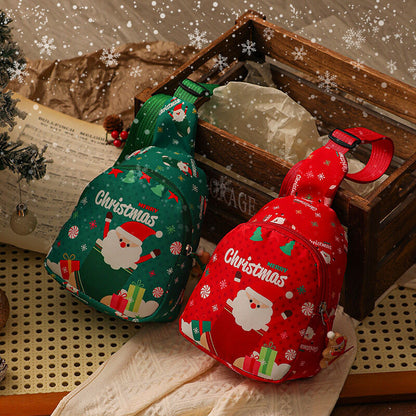 Christmas gifts Aussie Christmas Sling Bag -Santa-Themed, Adjustable & Compact for Festive Gifting & V1107-CHRISTMAS SLING BAG1-GREEN